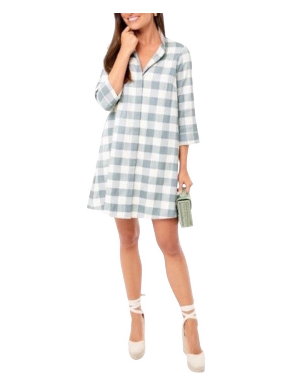 Tuckernuck Blue and White Gingham Charlie Dress, sz Small - Picture 5 of 5